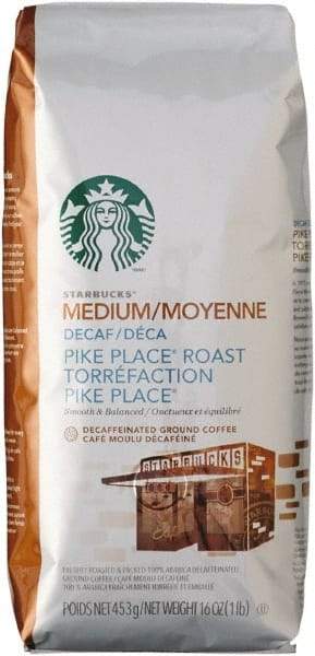 Starbucks - Coffee, Ground, Pike Place Decaf, 1 Lb Bag - Top Tool & Supply