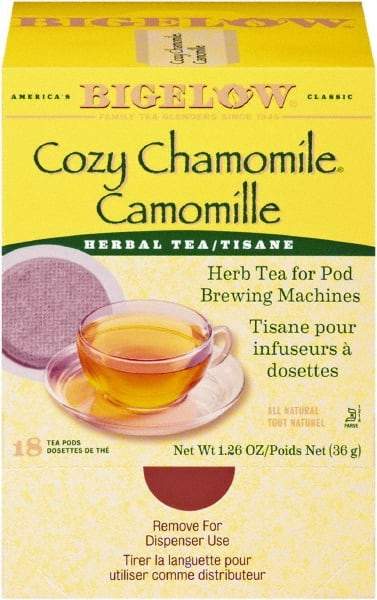 Bigelow - C ozy Chamomile Herbal Tea Pods, 1.90 oz, 18/Box - Top Tool & Supply