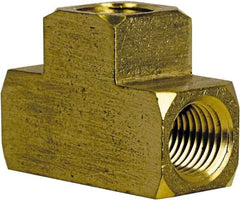 Cerro - 1/4 Female Thread, Brass Industrial Pipe Female Tee - FNPT, 1,200 psi - Top Tool & Supply