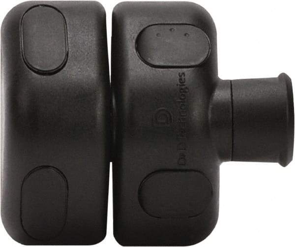 D&D Technologies - 1-1/4" Bar Latch Length, 2-3/4" High, Polymer Adjustable Gate Latch - Black Finish, 1/2" Hole Diam - Top Tool & Supply