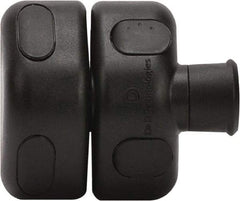 D&D Technologies - 1-1/4" Bar Latch Length, 2-3/4" High, Polymer Adjustable Gate Latch - Black Finish, 1/2" Hole Diam - Top Tool & Supply