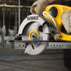 DeWALT - 7-1/4" Diam, 5/8" Arbor Hole Diam, 48 Tooth Wet & Dry Cut Saw Blade - High Speed Steel, Crosscut Action, Standard Round Arbor - Top Tool & Supply