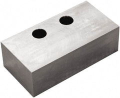 5th Axis - 6" Wide x 1.85" High x 3" Thick, Flat/No Step Vise Jaw - Soft, Steel, Manual Jaw, Compatible with V6105 Vises - Top Tool & Supply