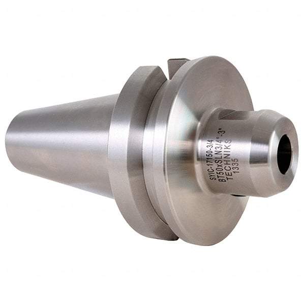 Techniks - BT50 Taper Shank 1-1/2" Hole End Mill Holder/Adapter - 2-1/2" Nose Diam, 105mm Projection - Exact Industrial Supply