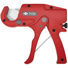 Knipex - Pipe & Tube Cutters Type: Trigger Action Plastic Pipe and Hose Cutter Maximum Pipe Capacity (Inch): 1-3/8 - Top Tool & Supply