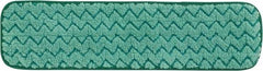 Rubbermaid - 469.9mm Long x 5-1/2" Wide Microfiber Dust Mop Pad - Green, Looped Head, Launderable - Top Tool & Supply