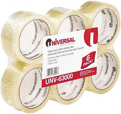 UNIVERSAL - 2" Wide x 1.85mm Thick x 55 yds Long, 63000 Box Sealing & Label Protection Tape - Clear - Top Tool & Supply