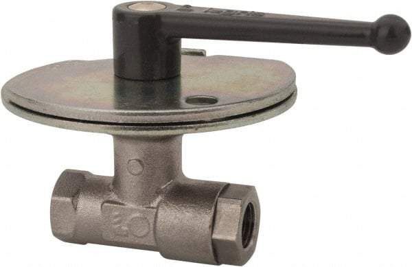 Legris - 3/8" Pipe, Female Port, Nickel Plated Brass Standard Ball Valve - Inline - One Way Flow, FBSPP x FBSPP Ends, Lever Handle, 580 WOG - Top Tool & Supply