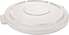 Rubbermaid - Round Lid for Use with 32 Gal Round Trash Cans - White, Low-Density Polyethylene, For Brute Trash Cans - Top Tool & Supply