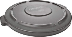 Rubbermaid - Round Lid for Use with 32 Gal Round Trash Cans - Gray, Low-Density Polyethylene, For Brute Trash Cans - Top Tool & Supply