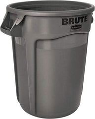 Rubbermaid - 20 Gal Gray Round Trash Can - Polyethylene, 22.91" High - Top Tool & Supply