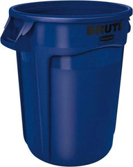 Rubbermaid - 20 Gal Blue Round Trash Can - Polyethylene, 22.94" High - Top Tool & Supply