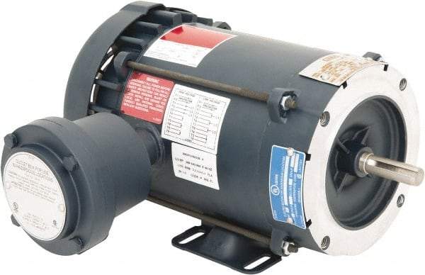 Leeson - 1/2 hp 1,800 Max RPM Explosion Proof Motor - 56C NEMA Frame, 230/460 Volts, 68% Efficiency at Full Load - Top Tool & Supply