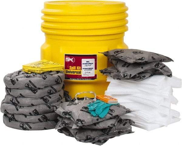 Brady SPC Sorbents - 63 Gal Capacity Universal Spill Kit - 65 Gal No Container Included - Refill Only - Top Tool & Supply