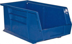 Durham - 14-5/8" Deep, Blue Plastic Hang and Stack Bins - 7" High x 8-1/4" Wide x 14-5/8" Long - Top Tool & Supply