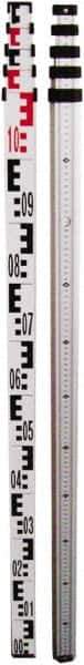 Johnson Level & Tool - Optical Level Aluminum Grade Rod - 5 Sections, 4m Overall Length - Top Tool & Supply