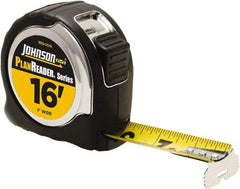 Johnson Level & Tool - 16' x 1" Tape Measure - 1/16" Graduation, Inch Graduation Style - Top Tool & Supply