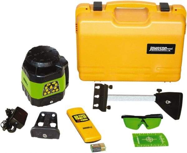 Johnson Level & Tool - 1,200' (Exterior) Measuring Range, 1/8" at 100' Accuracy, Self-Leveling Rotary Laser - 200, 500 RPM, 2 Beams, NiMH Battery Included - Top Tool & Supply