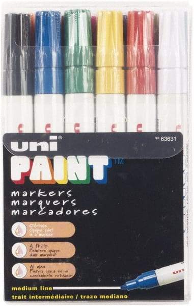 Sharpie - Black, Blue, Brown, Gold, Green, Orange, Pink, Red, Silver, Violet, White, Yellow Paint Marker - Medium Tip - Top Tool & Supply