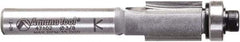 Amana Tool - 3/8" Cut Diam, 1/2" Length of Cut, 2 Flute Flush Trim Edge Profile Router Bit - Carbide-Tipped, 1/4" Shank Diam, 2-1/8" OAL, Uncoated - Top Tool & Supply