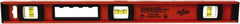 Johnson Level & Tool - 24" Long 3 Vial I-Beam Level - Aluminum, Black, 2 Plumb & 1 Level Vials - Top Tool & Supply