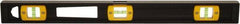 Johnson Level & Tool - 72" Long 5 Vial I-Beam Level - Aluminum, Black, 3 Plumb & 2 Level Vials - Top Tool & Supply