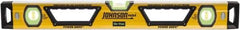 Johnson Level & Tool - Magnetic 78" Long 3 Vial Box Beam Level - Aluminum, Yellow, 2 Plumb & 1 Level Vials - Top Tool & Supply