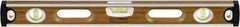 Johnson Level & Tool - 48" Long 3 Vial Box Beam Level - Wood, Natural, 2 Plumb & 1 Level Vials - Top Tool & Supply