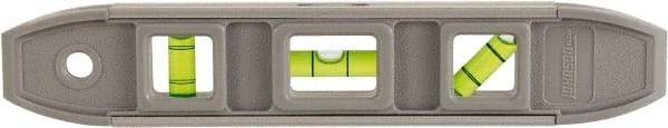 Johnson Level & Tool - Magnetic 9" Long 3 Vial Torpedo Level - Aluminum, Gray, 1 Plumb, 1 Level & 1 45° Vials - Top Tool & Supply