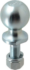 Reese - 2" Diam, 2-3/8" Shank Length, Hitch Ball - 3/4" Shank Diam, 3,500 Lb Capacity, Zinc Finish - Top Tool & Supply