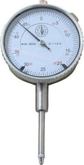 Value Collection - 1" Range, 0-50 Dial Reading, 0.0005" Graduation Dial Drop Indicator - 2.28" Dial, Revolution Counter - Top Tool & Supply