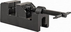 Interstate - 1-1/2" Jaw Opening Capacity x 7/8" Throat Depth, Horizontal Drill Press Vise - 1-1/2" Wide x 1" High Jaw, Stationary Base, Standard Speed, 5" OAL x 1-3/4" Overall Height, Cast Iron - Top Tool & Supply