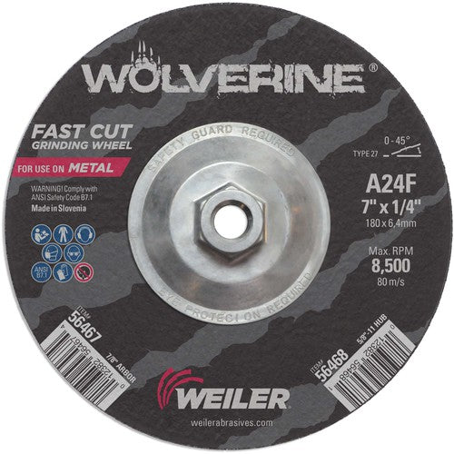 7X1/4 TYPE 27 GRINDING WHEEL A24R - Top Tool & Supply