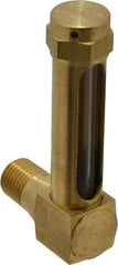 LDI Industries - 1-7/8 Inch Long Sight, 1/4 Inch Thread Size, Buna-N Seal Short Elbow, Vented Oil-Level Indicators and Gauge - 2-7/8 Inch Length to Center of Base - Top Tool & Supply