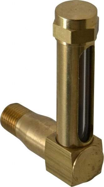 LDI Industries - 1-7/8 Inch Long Sight, 1/4 Inch Thread Size, Buna-N Seal Long Elbow, Vented Oil-Level Indicators and Gauge - 2-7/8 Inch Length to Center of Base - Top Tool & Supply