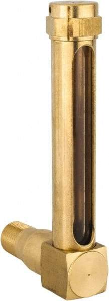 LDI Industries - 2-3/4 Inch Long Sight, 1/4 Inch Thread Size, Buna-N Seal Long Elbow, Vented Oil-Level Indicators and Gauge - 3-7/8 Inch Length to Center of Base - Top Tool & Supply