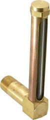 LDI Industries - 4-1/4 Inch Long Sight, 1/2 Inch Thread Size, Buna-N Seal Long Elbow, Vented Oil-Level Indicators and Gauge - 5-7/16 Inch Length to Center of Base - Top Tool & Supply