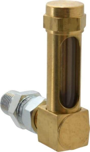 LDI Industries - 1-3/8 Inch Long Sight, 1/4 Inch Thread Size, Buna-N Seal Union Coupling, Vented Oil-Level Indicators and Gauge - 2-3/8 Inch Length to Center of Base - Top Tool & Supply