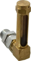 LDI Industries - 1-7/8 Inch Long Sight, 3/8 Inch Thread Size, Buna-N Seal Union Coupling, Vented Oil-Level Indicators and Gauge - 2-7/8 Inch Length to Center of Base - Top Tool & Supply