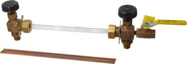 Conbraco - 400 psi Working Pressure, 250 Max psi, Bronze Liquid Level Gage Glass - 400°F Max Operating Temp, 1/2 Inch Thread, PTFE Seal - Top Tool & Supply