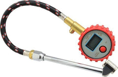 Value Collection - 0 to 160 psi Digital Tire Pressure Gauge - CR2032 Lithium Battery, 9' Hose Length, 0.5 psi Resolution - Top Tool & Supply