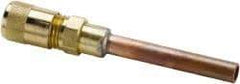 Parker - 500 Max psi, 1/2 Tube OD, Extended Copper Tube Access Valve - Brass - Top Tool & Supply