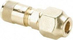 Parker - 500 Max psi, 1/4 Tube OD, Flare Union Access Valve - Brass - Top Tool & Supply