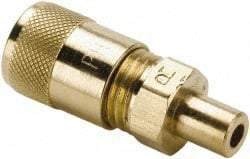 Parker - 500 Max psi, 1/8 Tube OD, Straight Solder Connector Access Valve - Brass - Top Tool & Supply