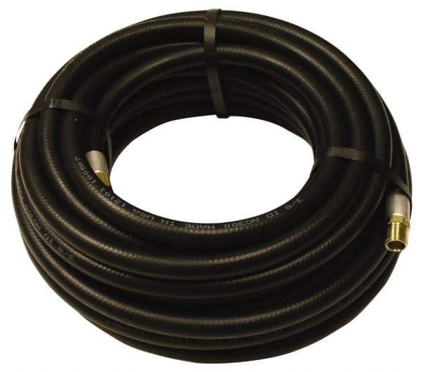 Alliance Hose & Rubber - 5/8" ID x 1" OD 50' Long Multipurpose Air Hose - MNPT x FNPT(Swivel) Ends, 300 Working psi, -40 to 190°F, 3/4" Fitting, Black - Top Tool & Supply