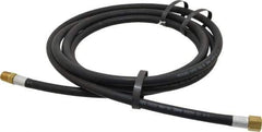 Alliance Hose & Rubber - 1/4" ID x 1/2" OD 10' Long Multipurpose Air Hose - MNPT x FNPT(Swivel) Ends, 200 Working psi, -40 to 190°F, 1/4" Fitting, Black - Top Tool & Supply