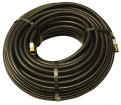 Alliance Hose & Rubber - 5/8" ID x 1" OD 100' Long Multipurpose Air Hose - MNPT x FNPT(Swivel) Ends, 300 Working psi, -40 to 190°F, 3/4" Fitting, Black - Top Tool & Supply