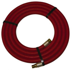 Alliance Hose & Rubber - 1-1/4" ID x 1-25/32" OD 10' Long Multipurpose Air Hose - MNPT x FNPT(Swivel) Ends, 150 Working psi, -40 to 190°F, 1-1/4" Fitting, Red - Top Tool & Supply