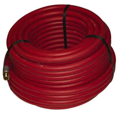 Alliance Hose & Rubber - 3/4" ID x 1-5/32" OD 100' Long Multipurpose Air Hose - MNPT x FNPT(Swivel) Ends, 300 Working psi, -40 to 190°F, 3/4" Fitting, Red - Top Tool & Supply