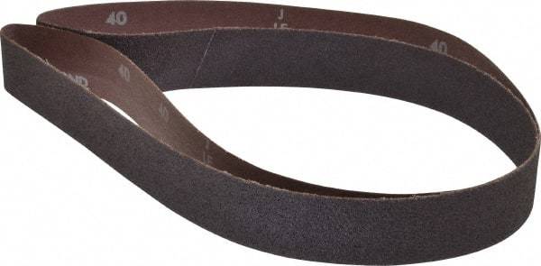 Norton - 1-1/2" Wide x 60" OAL, 40 Grit, Aluminum Oxide Abrasive Belt - Aluminum Oxide, Coarse, Coated, X Weighted Cloth Backing, Series R228 - Top Tool & Supply